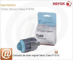 106R01206-NO - Cartucho de toner original Xerox Ciano P 6110