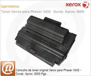 106R01246-NO - Cartucho de toner original Xerox para Phaser 3428 - Durab. Aprox. 8000 Pgs.
