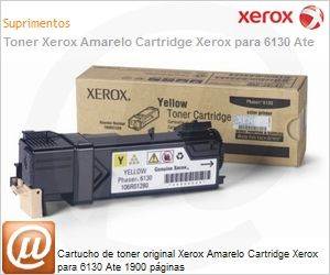 106R01280-NO - Cartucho de toner original Xerox Amarelo Cartridge Xerox para 6130 Ate 1900 pginas