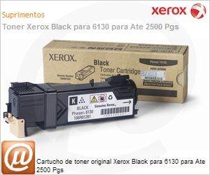 106R01281-NO - Cartucho de toner original Xerox Black para 6130 para Ate 2500 Pgs