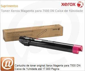 106R01444NO - Cartucho de toner original Xerox Magenta para 7500 DN Caixa de 1Unidade at 17.800 Pagina