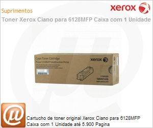 106R01456NO - Cartucho de toner original Xerox Ciano para 6128MFP Caixa com 1 Unidade at 5.900 Pagina