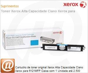 106R01473NO - Cartucho de toner original Xerox Alta Capacidade Ciano Xerox para 6121MFP Caixa com 1 Unidade at 2.500 pginas