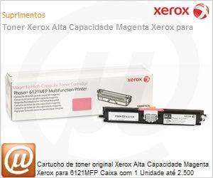 106R01474NO - Cartucho de toner original Xerox Alta Capacidade Magenta Xerox para 6121MFP Caixa com 1 Unidade at 2.500 pginas