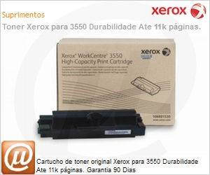 106R01531-NO - Cartucho de toner original Xerox para 3550 Durabilidade Ate 11k pginas. Garantia 90 Dias