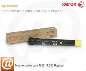 106R01572-NO - Toner Amarelo para 7800 17.200 Paginas