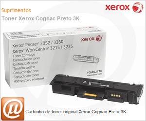 106R02778NO - Cartucho de toner original Xerox Cognac Preto 3K