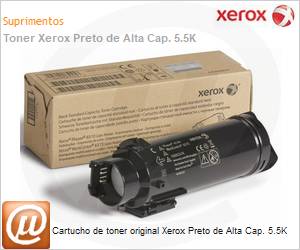 106R03488NO - Cartucho de toner original Xerox Preto de Alta Cap. 5.5K 