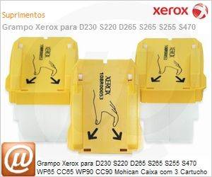 108R00053NO - Grampo Xerox para D230 S220 D265 S265 S255 S470 WP65 CC65 WP90 CC90 Mohican Caixa com 3 Cartucho Xerox at 15000 Grampos