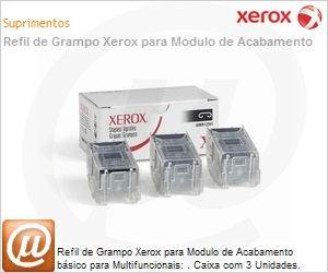108R00535NO - Refil de Grampo Xerox para Modulo de Acabamento bsico para Multifuncionais: . Caixa com 3 Unidades.