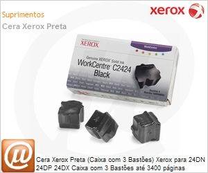 108R00663NO - Cera Xerox Preta (Caixa com 3 Bastes) Xerox para 24DN 24DP 24DX Caixa com 3 Bastes at 3400 pginas