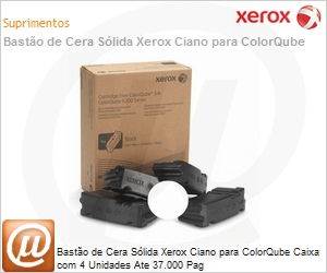 108R00837-NO - Basto de Cera Slida Xerox Ciano para ColorQube Caixa com 4 Unidades Ate 37.000 Pag
