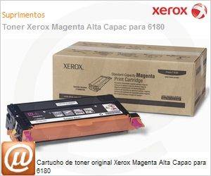 113R00724-NO - Cartucho de toner original Xerox Magenta Alta Capac para 6180