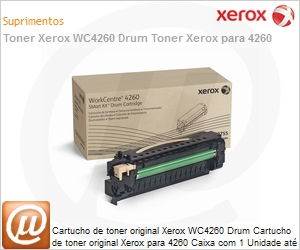 113R00755NO - Cartucho de toner original Xerox WC4260 Drum Cartucho de toner original Xerox para 4260 Caixa com 1 Unidade at 80.000 pginas