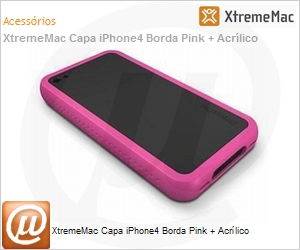 99-0000-1390-6 - XtremeMac Capa iPhone4 Borda Pink + Acrlico