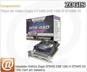 ZOGTS450-2GD3H - Adaptador Grfico Zogis GTS450 2GB 128b N GTS450 2G 128b (Item em cadastro)