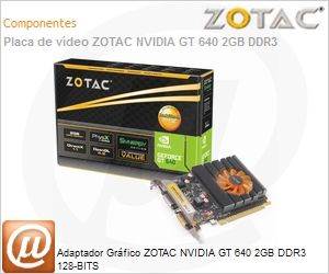 ZT-60206-10L - Adaptador Grfico ZOTAC NVIDIA GT 640 2GB DDR3 128-BITS