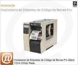 112-801-00000 - Impressora de Etiquetas de Cdigo de Barras Pro Zebra 110Xi4 203dpi Rede