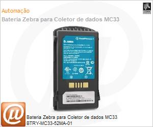 BTRY-MC3352MA01 - Bateria Zebra para Coletor de dados MC33 BTRY-MC33-52MA-01 
