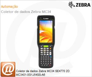 MC34010G1J54SSA6 - Coletor de dados Zebra MC34 SE4770 2D MC3401-0G1J54SS-A6 