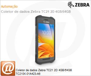 TC210K-01A423A6 - Coletor de dados Zebra TC21 2D 4GB/64GB TC210K-01A423-A6 