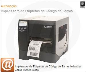 ZM600-200A-0000T - Impressora de Etiquetas de Cdigo de Barras Industrial Zebra ZM600 203dpi
