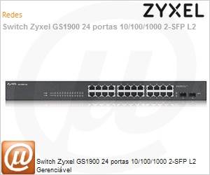 GS1900-24-EU0101F - Switch Zyxel GS1900 24 portas 10/100/1000 2-SFP L2 Gerencivel