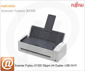 PA03805-B001 - Scanner Fujitsu iX1300 30ppm A4 Duplex USB Wi-Fi 