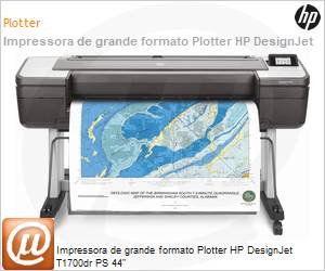1VD88A - Plotter HP DesignJet T1700dr PS 44" 2400x1200dpi A0, A1, A2, A3, A4 USB CAD/GIS 