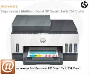 2H0A6A - Impressora Multifuncional HP Smart Tank 754 Color 