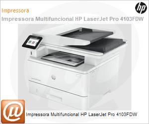 2Z629A - Impressora Multifuncional Laser HP LaserJet Pro 4103fdw 1200x1200dpi (Impresso: 42ppm; Cpia/Digitalizao: 42cpm; Fax) USB Rede Wi-Fi Duplex 