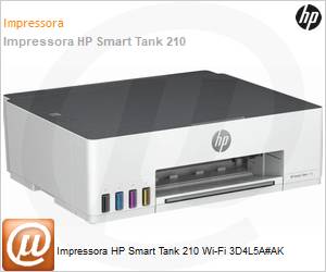 3D4L5A - Impressora HP Smart Tank 210 Wi-Fi 3D4L5A#AK 