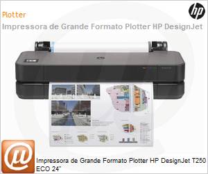 5HB06D - Impressora de Grande Formato Plotter HP DesignJet T250 ECO 24" 