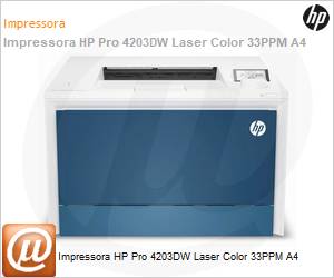 5HH48A-696 - Impressora HP Pro 4203DW Laser Color 33PPM A4 