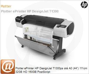 CR652A - Plotter ePrinter HP DesignJet T1300ps at A0 (44") 111cm 32GB HD 160GB PostScript