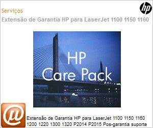 U8047PE - Extenso de Garantia HP para LaserJet 1100 1150 1160 1200 1220 1300 1320 P2014 P2015 Pos-garantia suporte de HW atendimento bancada 