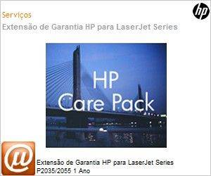 UK933PE - Extenso de Garantia HP para LaserJet Series P2035/2055 1 Ano 