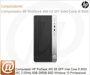5JG30LA - Desktop-PC HP ProDesk 400 G5 SFF Intel Core i5 8500 (6C 3.0GHz) 8GB 256GB SSD Windows 10 Professional