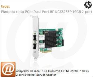 614203-B21 - Adaptador de rede PCIe Dual-Port HP NC552SFP 10GB 2-port Ethernet Server Adapter