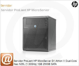 633724-201 - Servidor ProLiant HP MicroServer G1 Athlon II Dual-Core Neo N36L (1.30GHz) 1GB 250GB SATA
