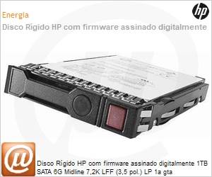 861686-B21 - Unidade de Disco Rgido (HD) 1TB HPE com firmware assinado digitalmente SATA 6G Midline 7,2K LFF (3,5 pol.) LP 1a gta