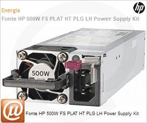 865408-B21 - Fonte HPE 500W FS PLAT HT PLG LH Power Supply Kit