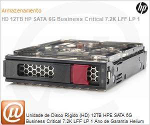 881787-B21 - Unidade de Disco Rgido (HD) 12TB HPE SATA 6G Business Critical 7.2K LFF LP 1 Ano de Garantia Helium 512e Multi Vendor HDD 