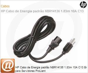 AF591A - Cabo de Energia HPE padro NBR14136 1.83m 10A C13 BR para Servidores ProLiant