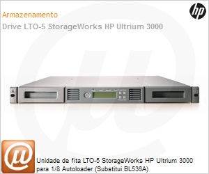 BL536B - Unidade de fita LTO-5 StorageWorks HP Ultrium 3000 para 1/8 Autoloader (Substitui BL536A)