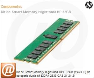 P00924-B21 - Memria para Servidor 32GB HPE (1x32GB) de categoria dupla x4 DDR4-2933 CAS-21-21-21