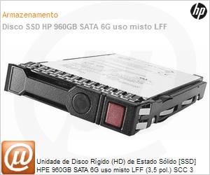 P07928-B21 - Unidade de Disco Rgido (HD) de Estado Slido [SSD] HPE 960GB SATA 6G uso misto LFF (3,5 pol.) SCC 3 anos de garantia firmware assinado digitalmente