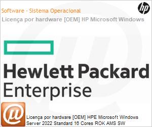 P46171-DN1 - Licena por hardware [OEM] HPE Microsoft Windows Server 2022 Standard 16 Cores ROK AMS SW (Normalmente por encomenda) 
