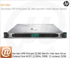 P52499-B21-3833 - Servidor HPE ProLiant DL360 Gen10+ Intel Xeon Silver Dodeca-Core 4410Y (2.0GHz; 30MB; 12 ncleos) 32GB 1.2TB HD [x2] 