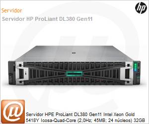 P52534-B21-0065 - Servidor HPE ProLiant DL380 Gen11 Intel Xeon Gold 5418Y Icosa-Quad-Core (2,0Hz; 45MB; 24 ncleos) 32GB [x2] 1.2TB [x2] 